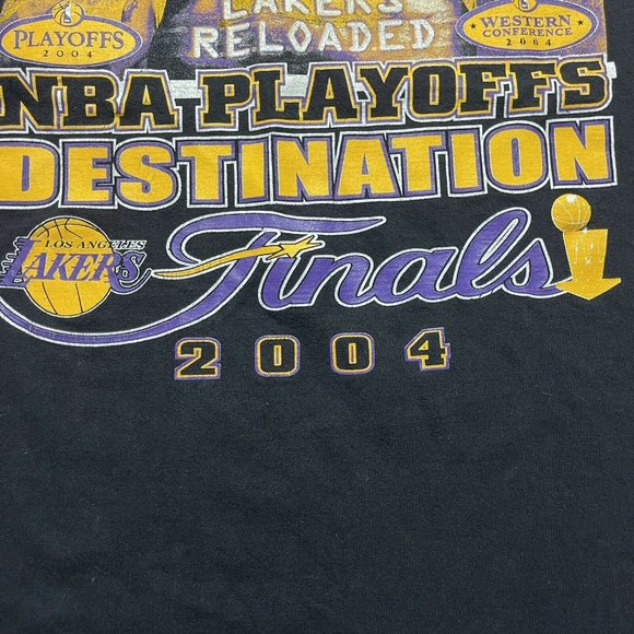 Vintage Los Angeles Lakers Reloaded tee 2004 Y2K Shaq Kobe Size XL - Picture 5 of 8